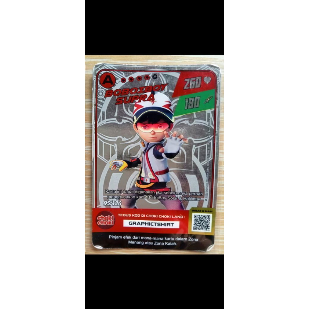 kartu choki-choki Boboiboy supra