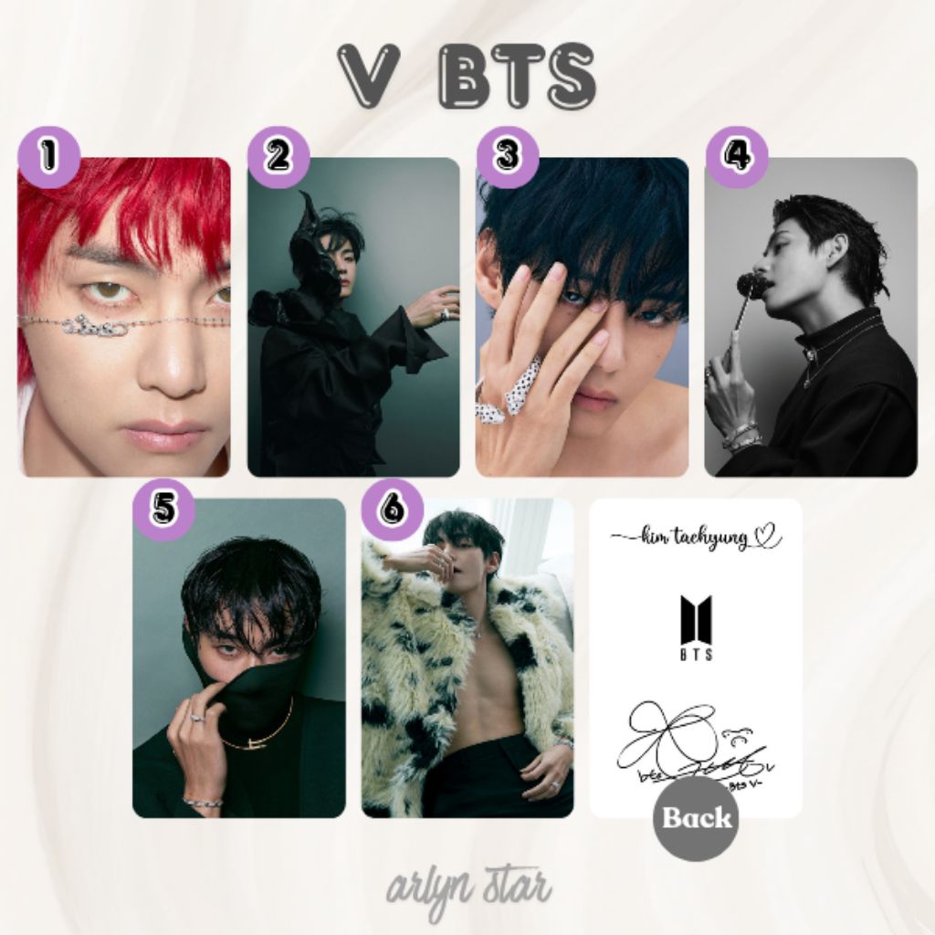 [FREE GIFT] PHOTOCARD UNOFFICIAL || BTS || V KIM TAEHYUNG BANGTAN SONYEONDAN TERBARU POLAROID PC FOT