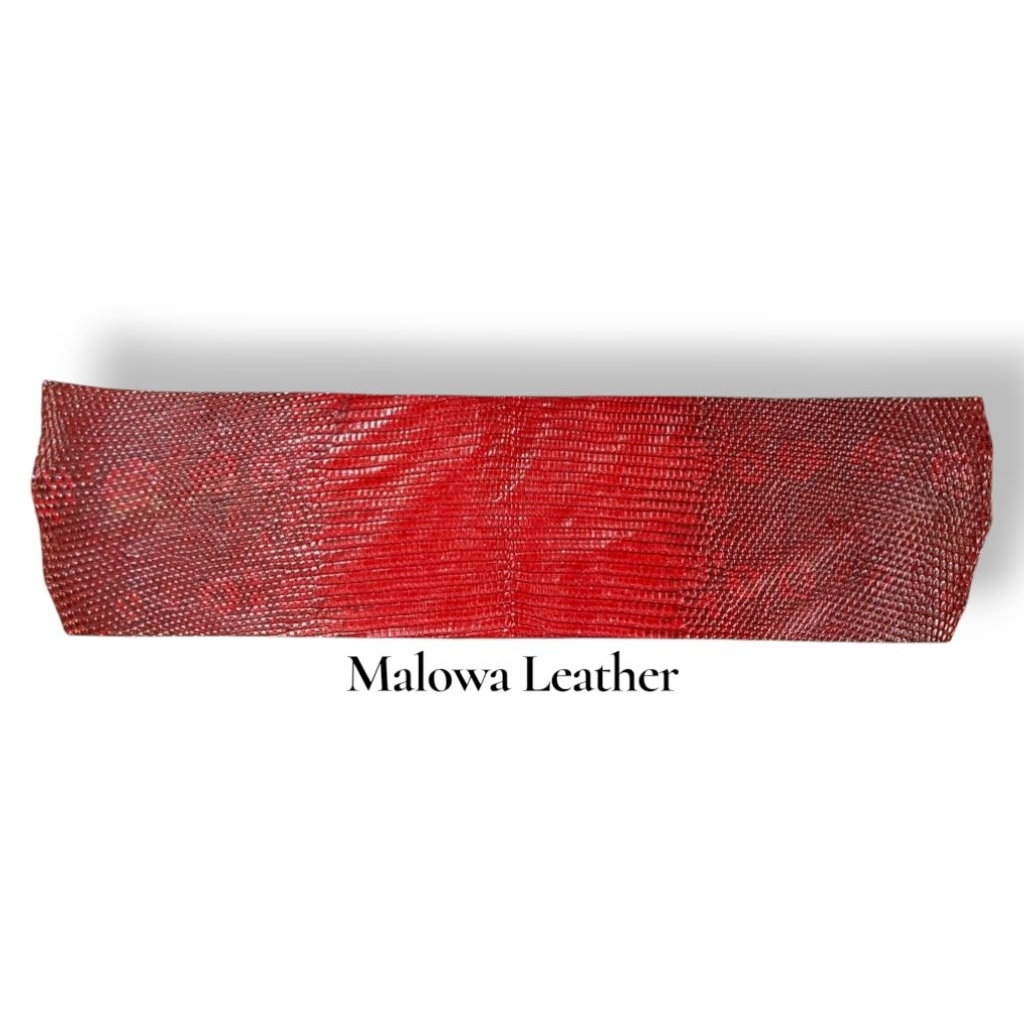 Grip Biliar Kulit Biawak Warna Merah Cabe Size Besar Malowa Leather