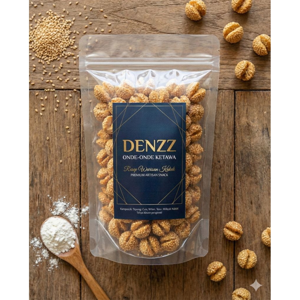 Onde Onde Ketawa Mini Premium DENZZ [200gr / 500gr / 1kg] - Kue Keciput Wijen Renyah - Roti Ketawa S