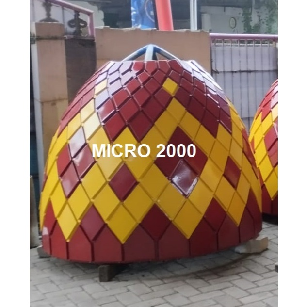 Kubah Enamel 1,25 Meter – Tahan 20+ Tahun, Anti Karat, Pemasangan Tanpa Drilling untuk Masjid Minima