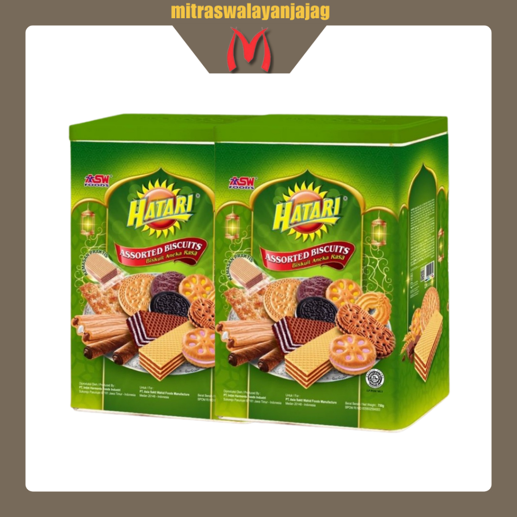 [Satuan & DUS] Hatari Assorted Biskuit Kaleng Kemasan 650gr | Biskuit Lebaran | Kue Kering |