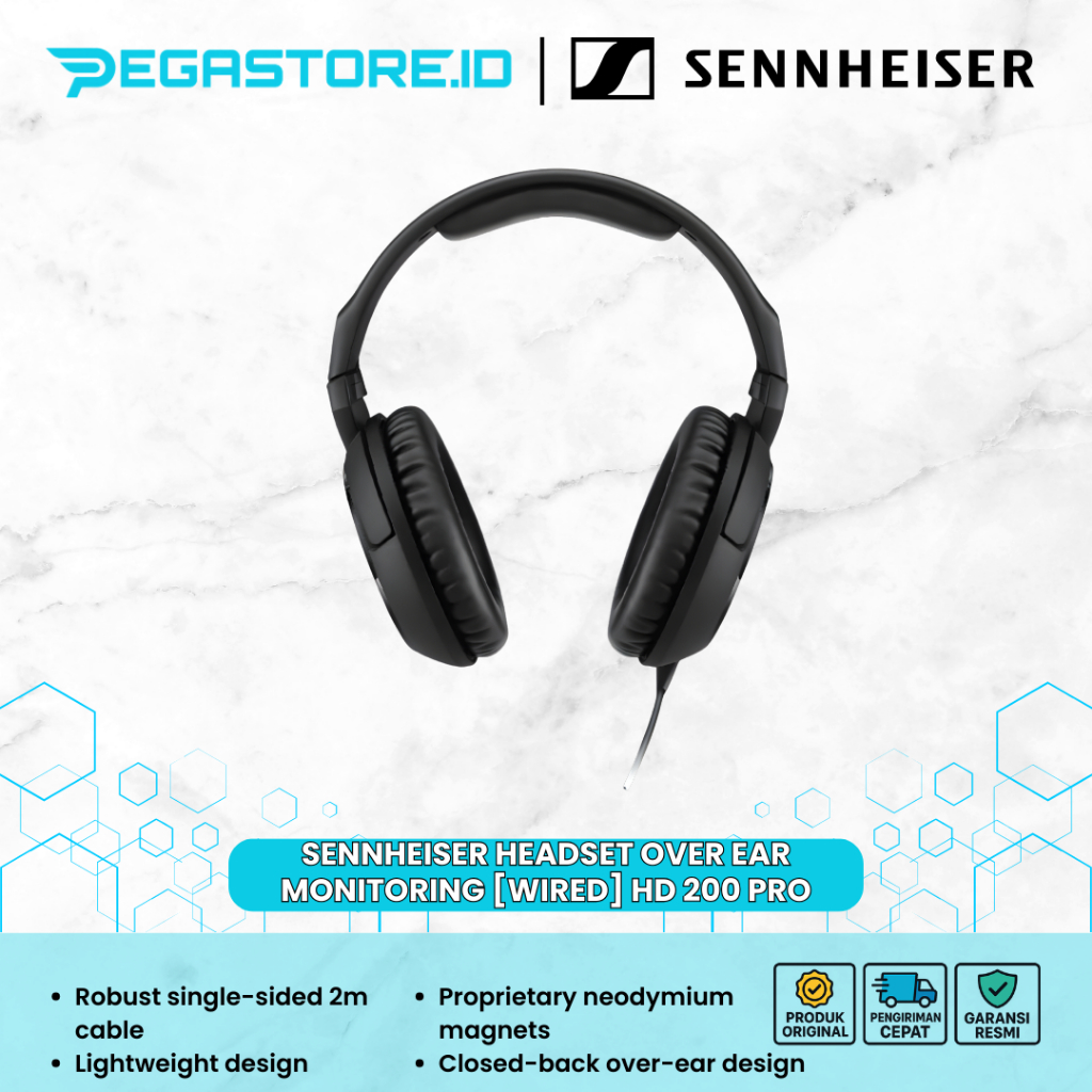 Sennheiser Headset Over Ear Monitoring [Wired] HD 200 Pro