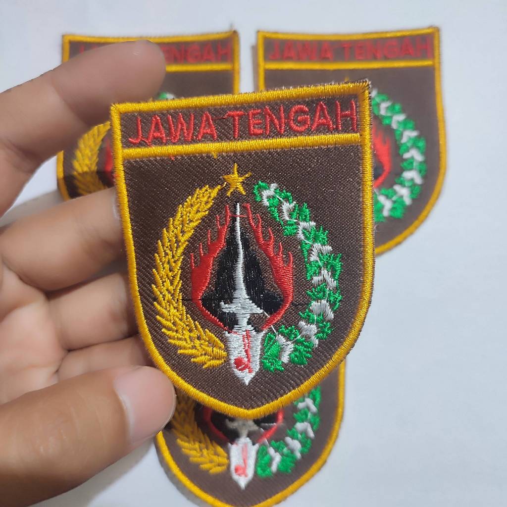Lencana Pramuka Jawa Tengah Bordir Profesional
