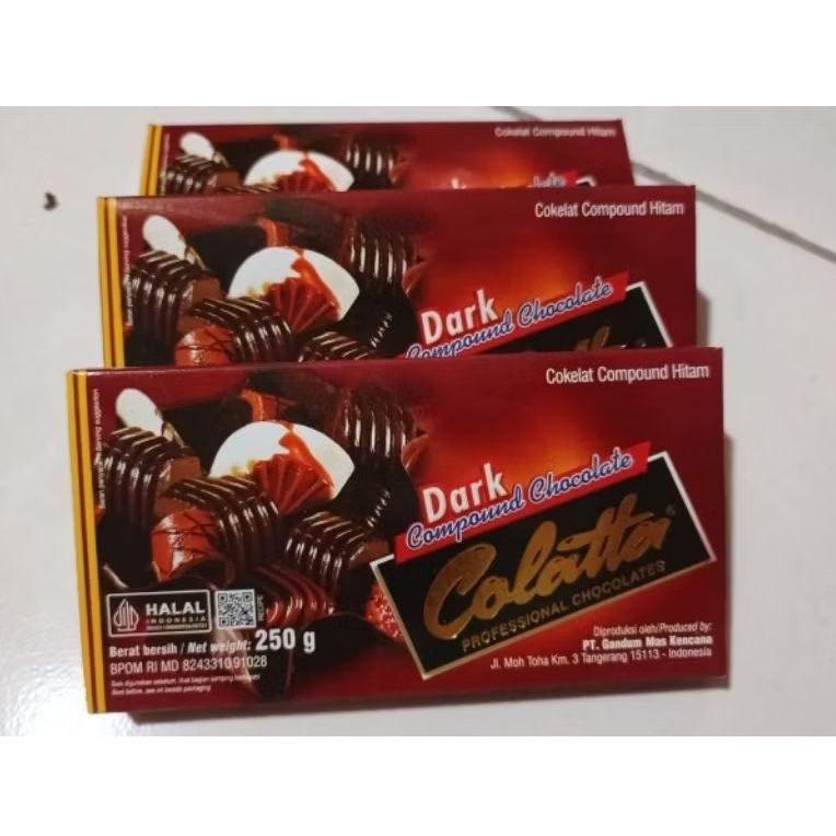 Coklat Batang Colatta Dark 250gr/ Coklat Batang