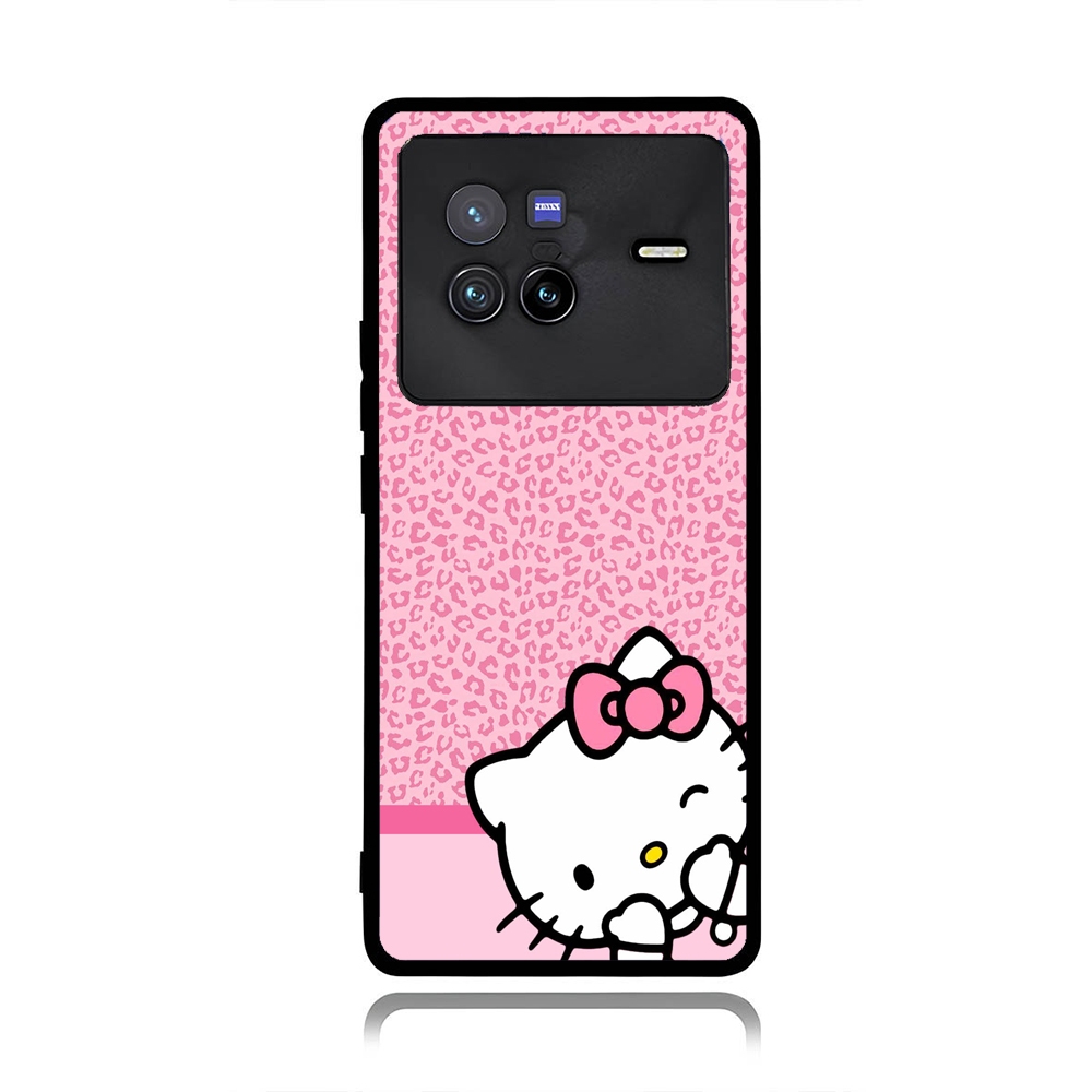 Case Vivo  X200,X80, X70,X60,X50, V50, V40,V30,V29 PRO LITE 4G 5G Custom Hello Kitty Pink Leopard
