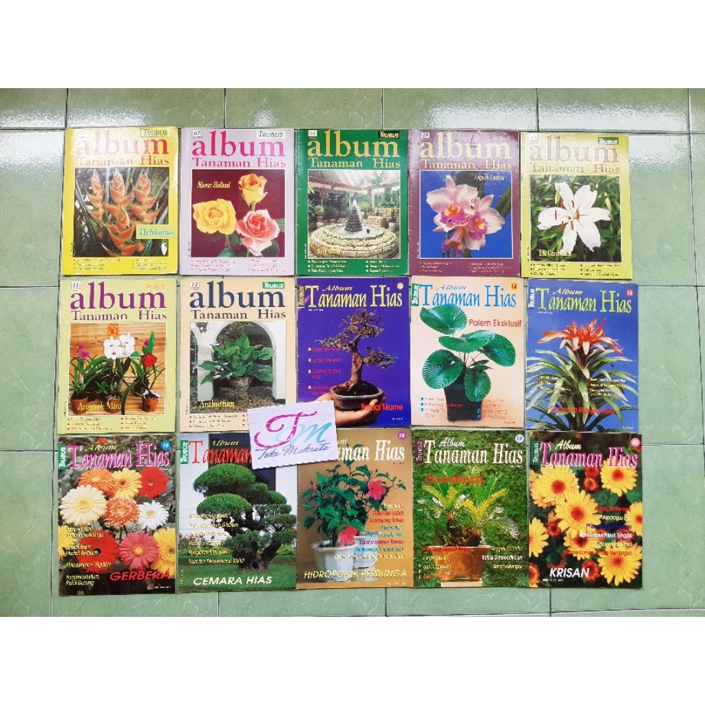 majalah trubus album tanaman hias dijual sepaket urut murah