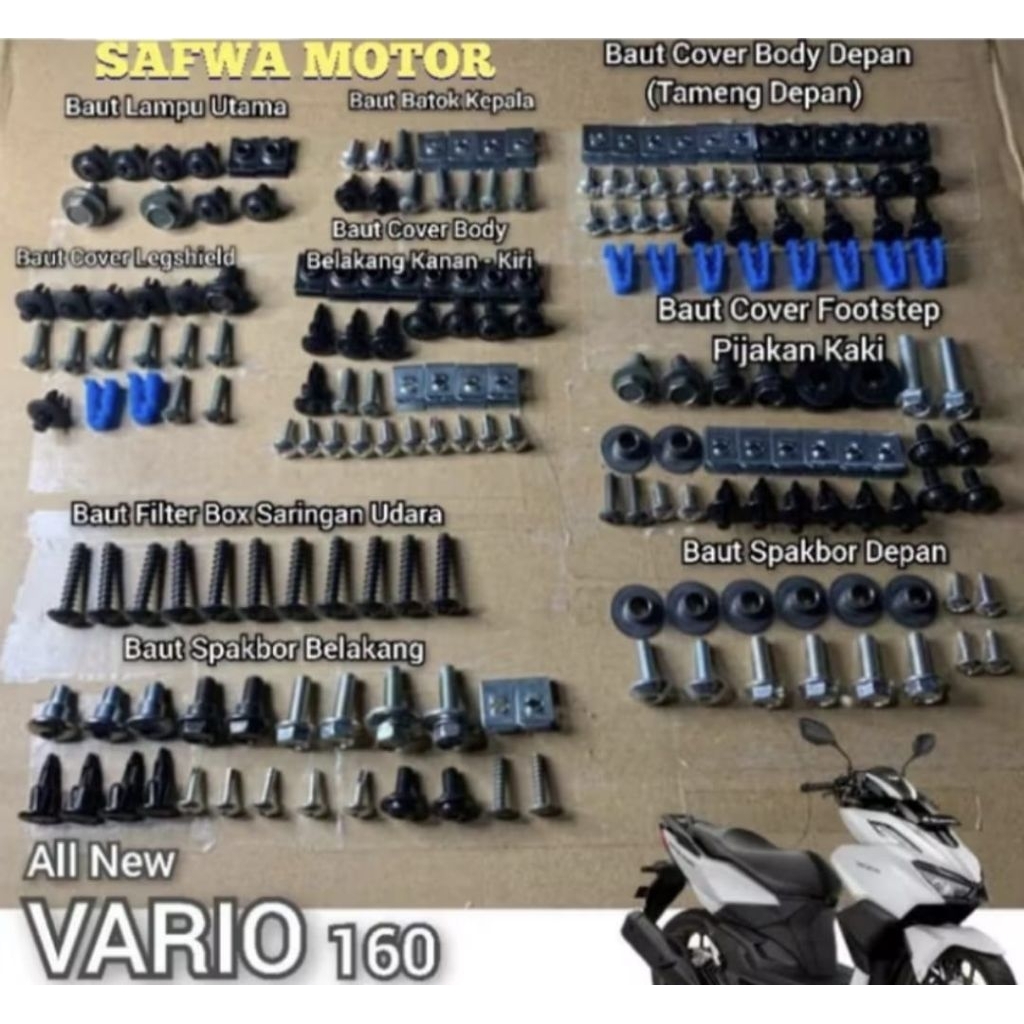 Fullset Baut Body Honda Vario 160 All New