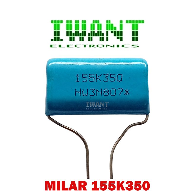 MILAR 1.5UF 350V KAPASITOR MILAR 155K350 1.5UF 350V CAPASITOR 1.5UF 350V CAPASITOR MILAR 350V 1.5UF