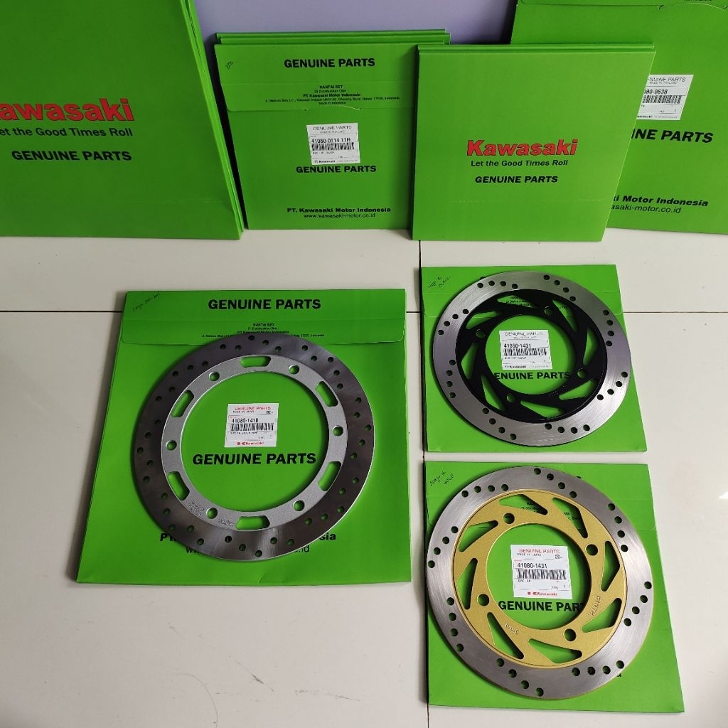 41080-1418 Piringan disc cakram depan belakang Ninja 150 old velg jari-jari original Kawasaki 41080-