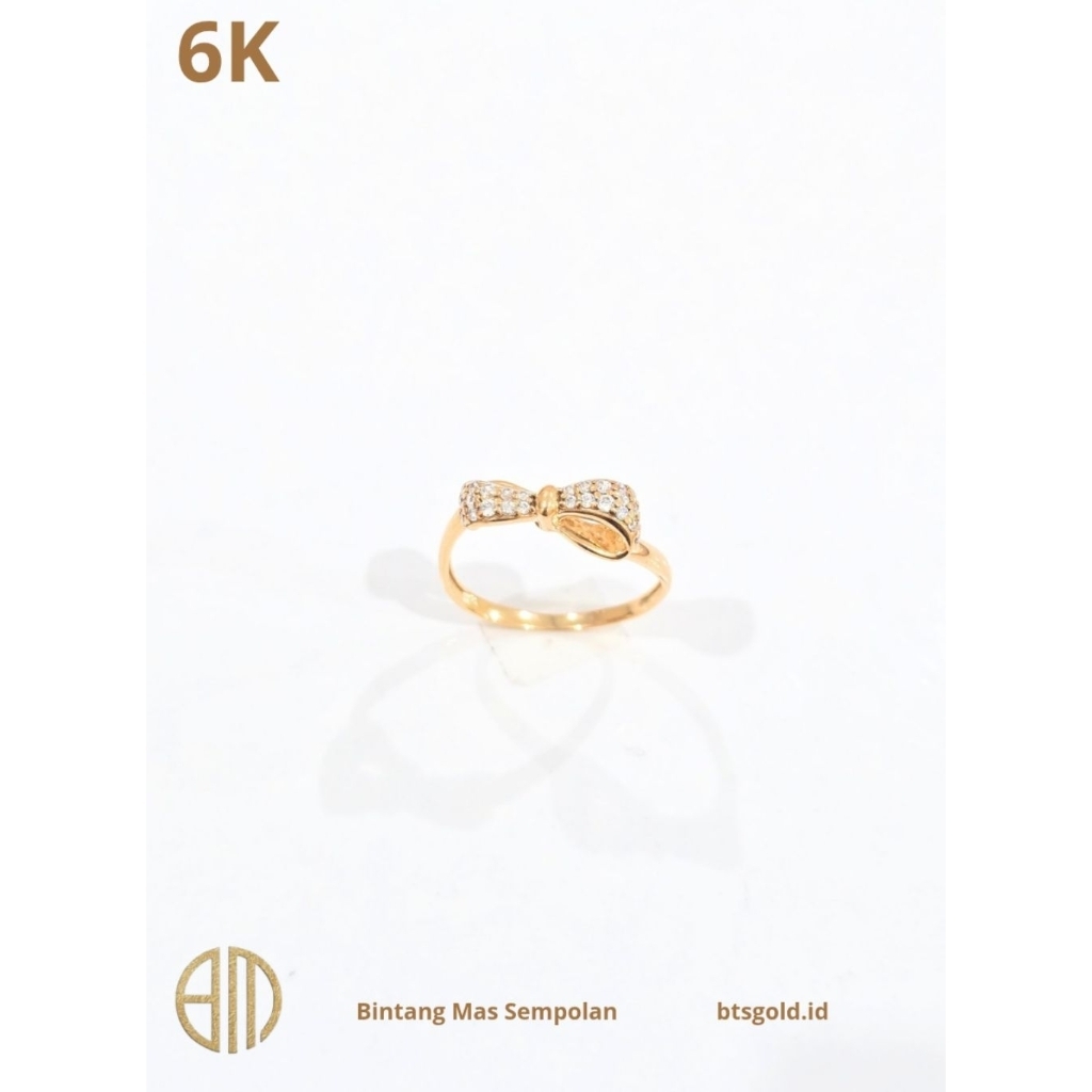 Cincin Pita Permata Putih Emas Asli