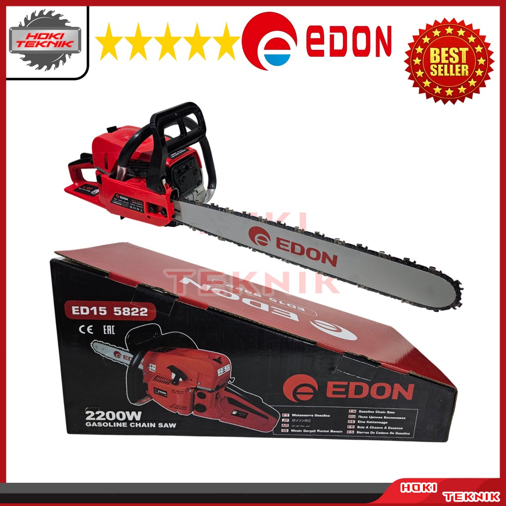 Mesin Gergaji Chainsaw 2Tak 22 Inch Edon 5822