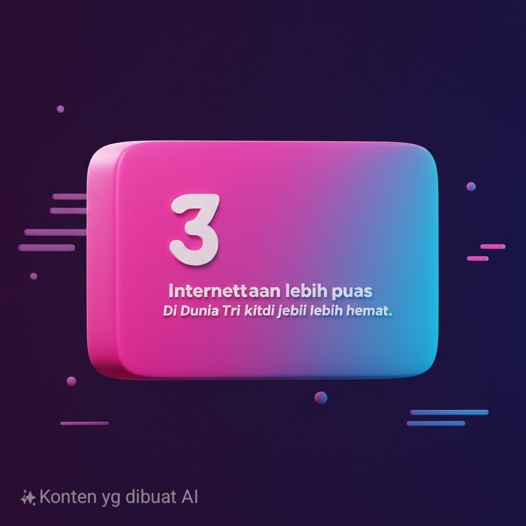 kartu perdana tri paket data 3gb internet(SEGEL)