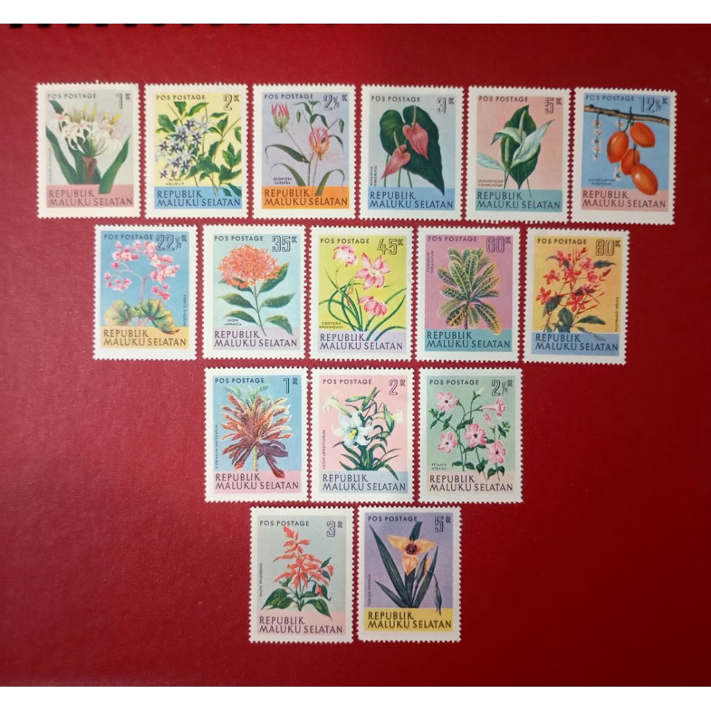 PRANGKO INDONESIA RMS SERI BUNGA 1953