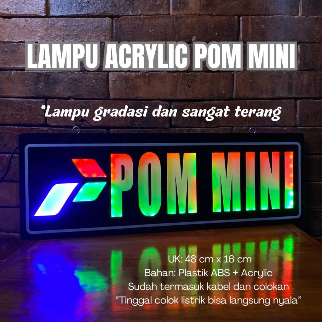 Lampu Neon Sign Akrilik/ Neon Box Mini Lampu Gradasi / Neon LED Tulisan Estetik / Lampu Tulisan Pena