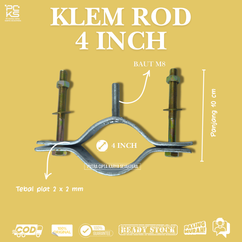 Klem Rod Klem Round Klem J Klem Tiang Aksesoris Tiang Fiber Optik