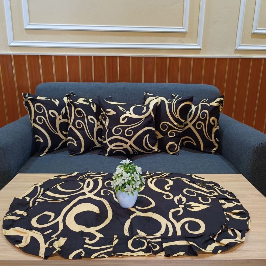 SARUNG BANTAL SOFA SET TAPLAK MEJA Motif Batik