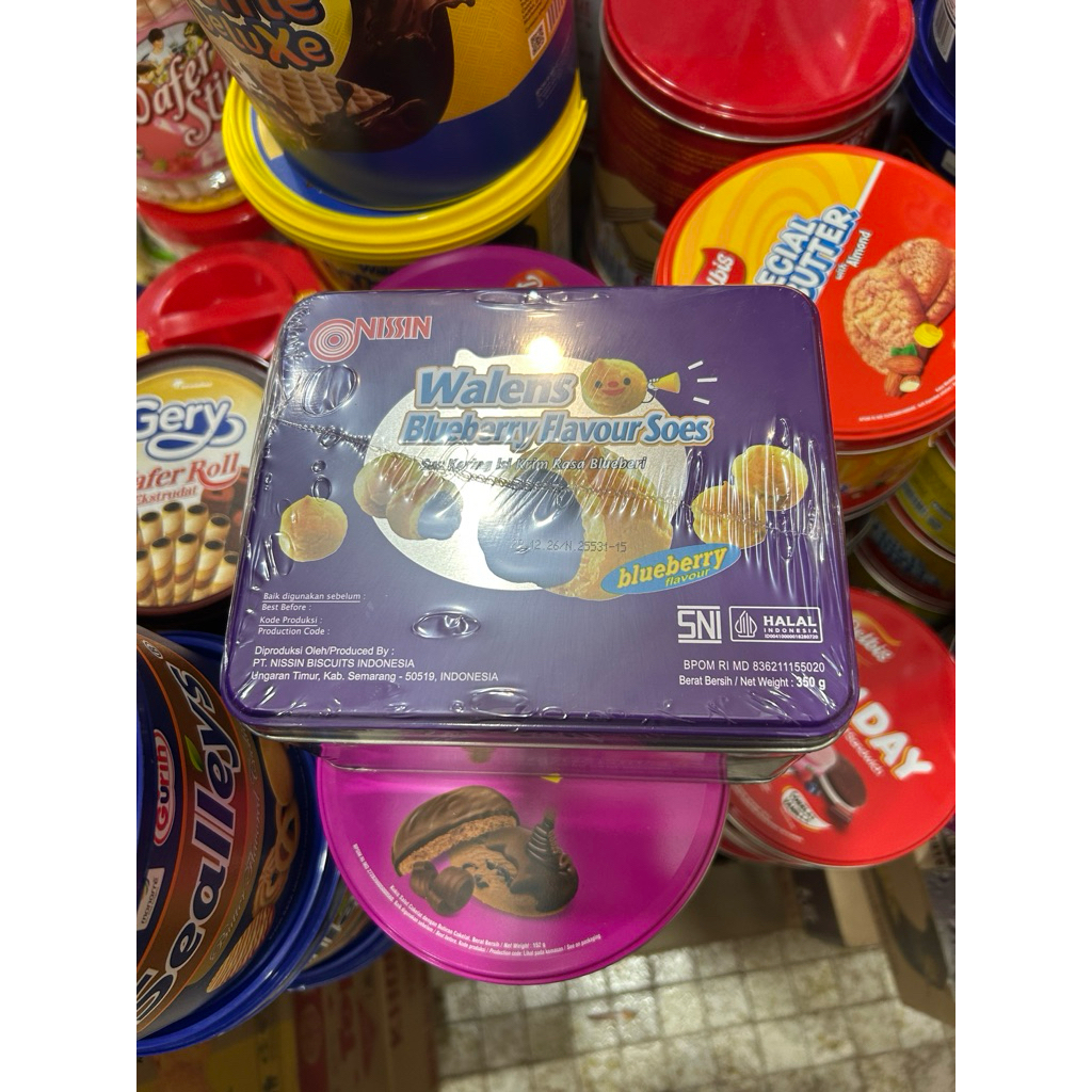 nissin Walens soes bluberry kaleng 350gr