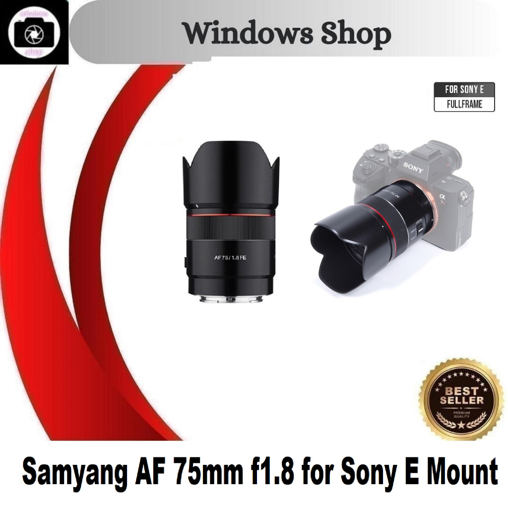 Samyang AF 75mm f1.8 for Sony E Mount Samyang 75mm f1.8 FE Lens