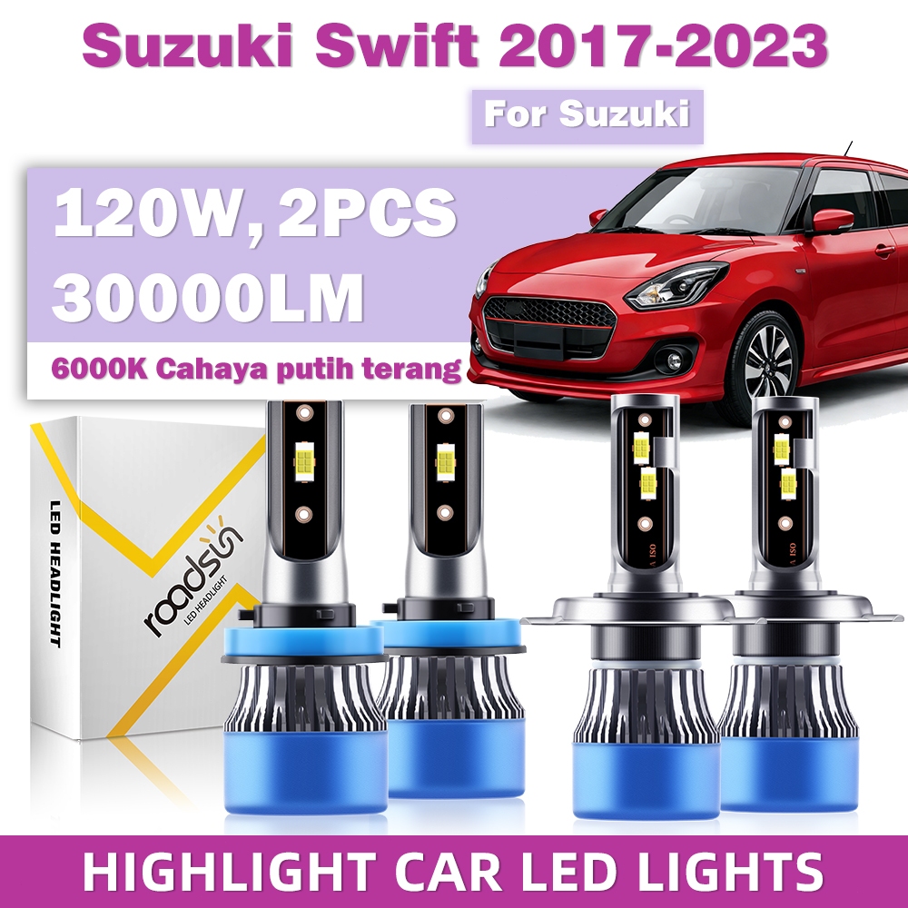 Lampu Depan Mobil LED ROADSUN H4 H11, [Cocok untuk Suzuki Swift 2017-2023]