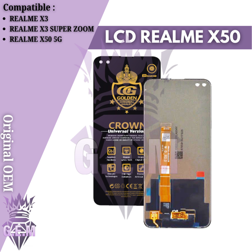 LCD OPPO REALME X3 / REALME X3 SUPERZOOM / REALME X50 5G TOUCHSCREEN FULLSET COMPLETE ORIGINAL