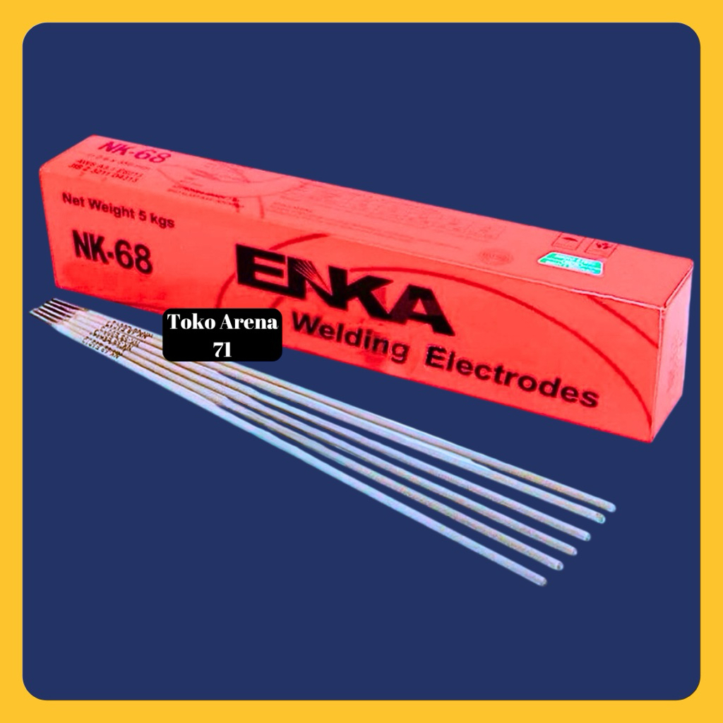 (1 Pak) Kawat Las 2.6mm 5Kg ENKA NK68 / ENKA Kawat Las Steel NK 68 - Steel Welding Electrodes NK-68