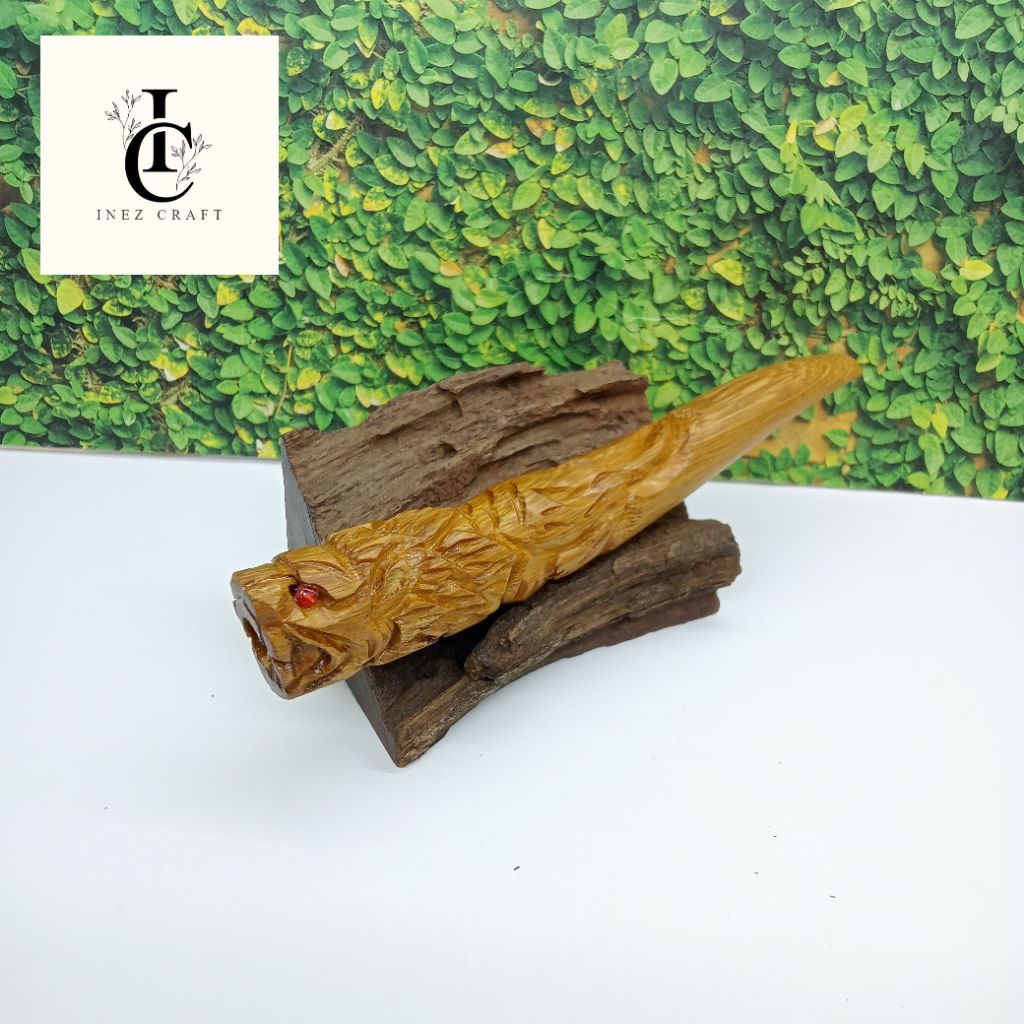 Sedotan once pipa kayu stigi stegi laut ukir singa R215