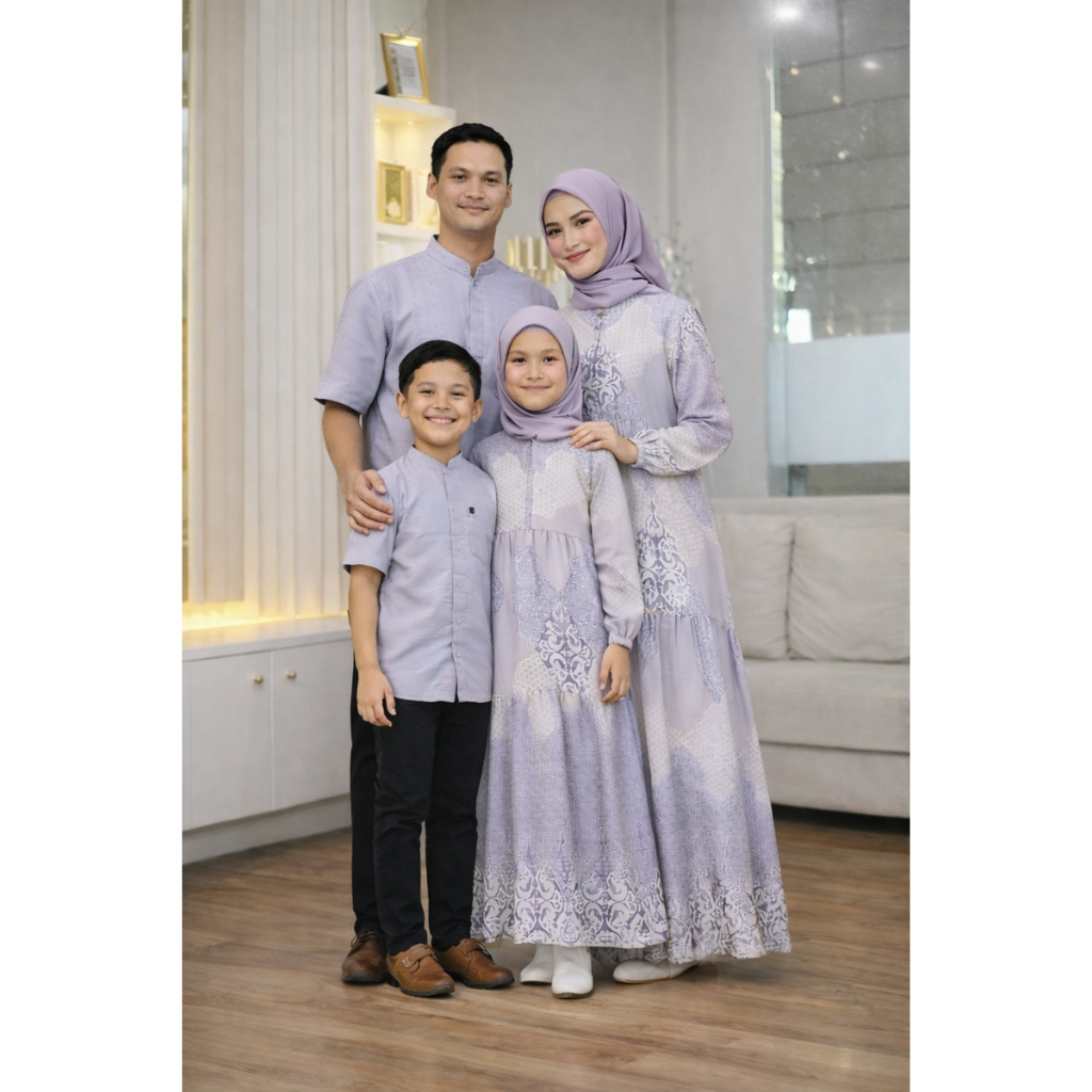 Sarimbit Keluarga Lebaran Couple Family Set Premium Ishaura Safwan