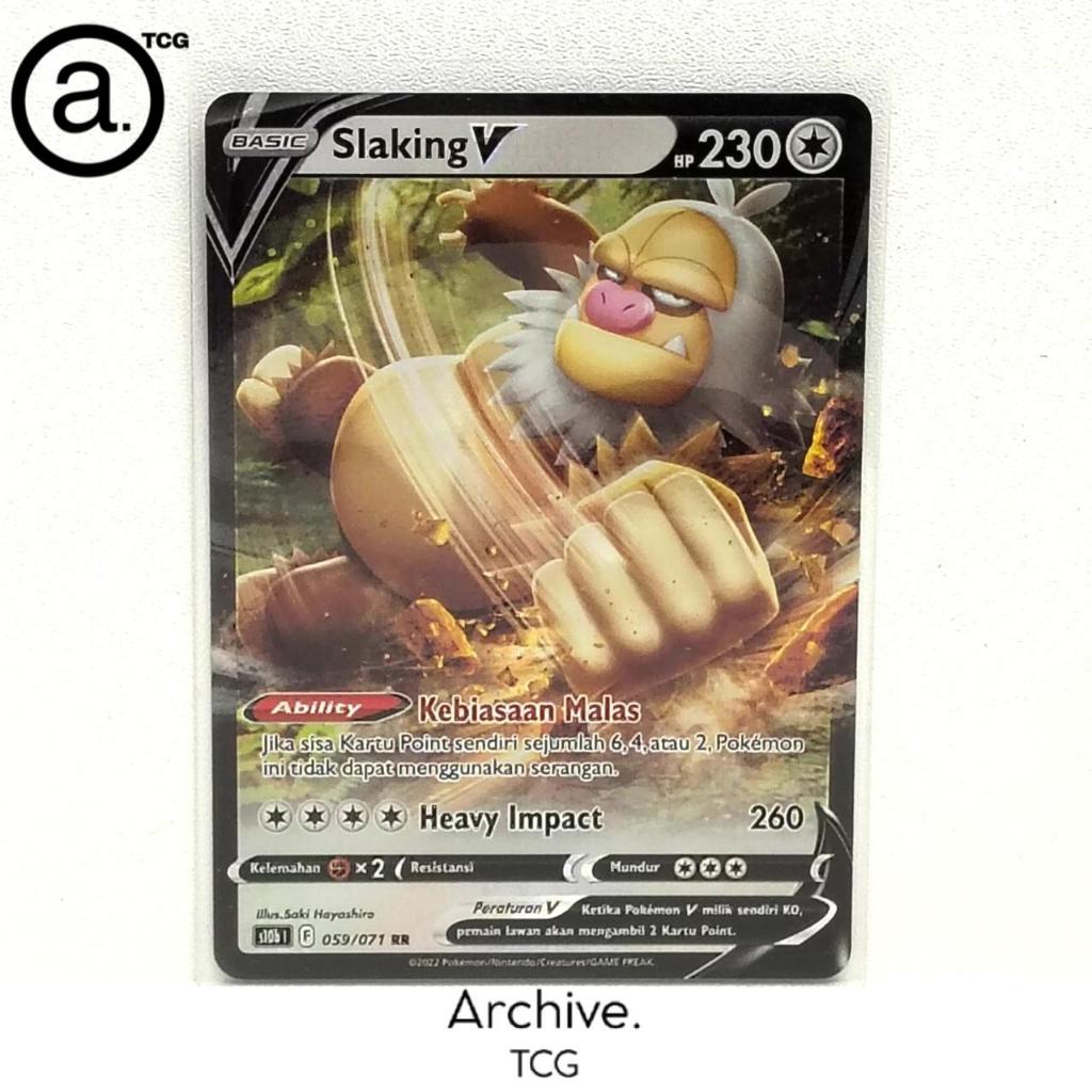 Slaking V (059/071) Pokemon Indonesia ~ Pokemon GO S10B