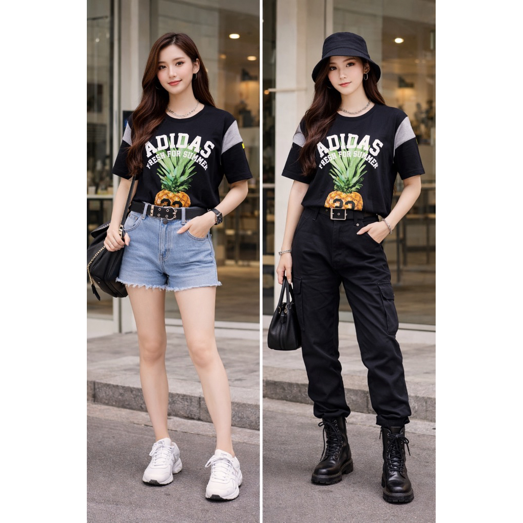 pl kaos adi semi crop oversized