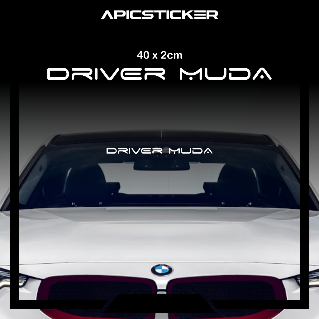 Sticker Cutting Driver Muda Kaca Mobil/Truck Bisa Custome Tulisan