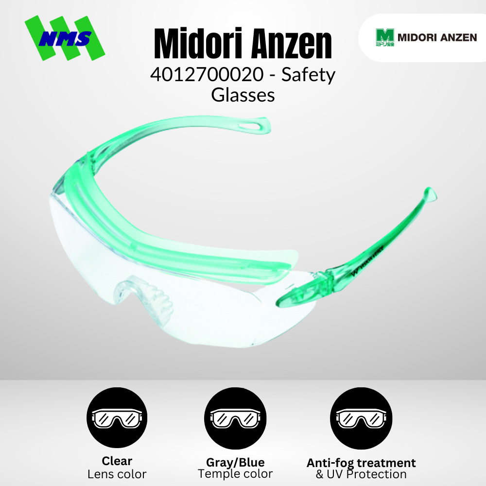 Midori Anzen Single Lens Safety Glasses 4012700020