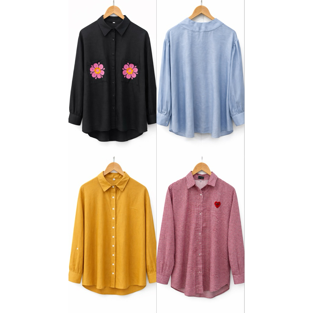 Kemeja Wanita Jumbo blouse Jumbo Ld 130