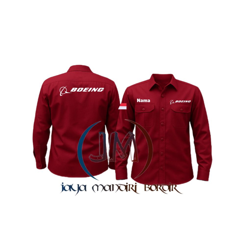 KEMEJA BOEING BORDIR || SERAGAM BOEING BORDIR || KEMEJA BOEING BORDIR CUSTOM