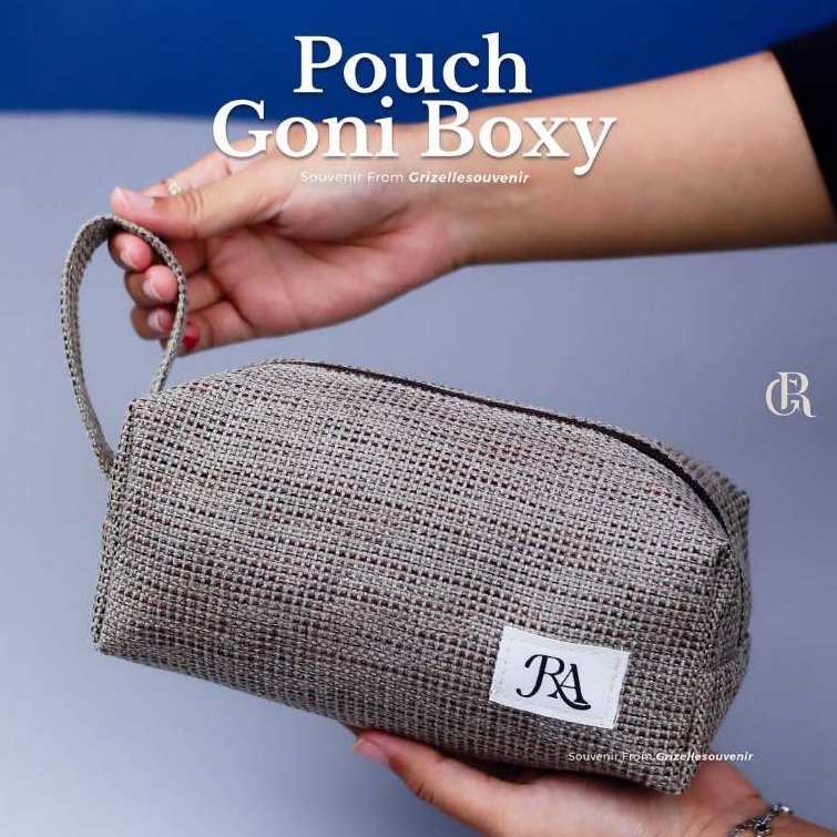 Souvenir Pouch Bahan Goni Boxy/Volume Pouch Gail Boxy