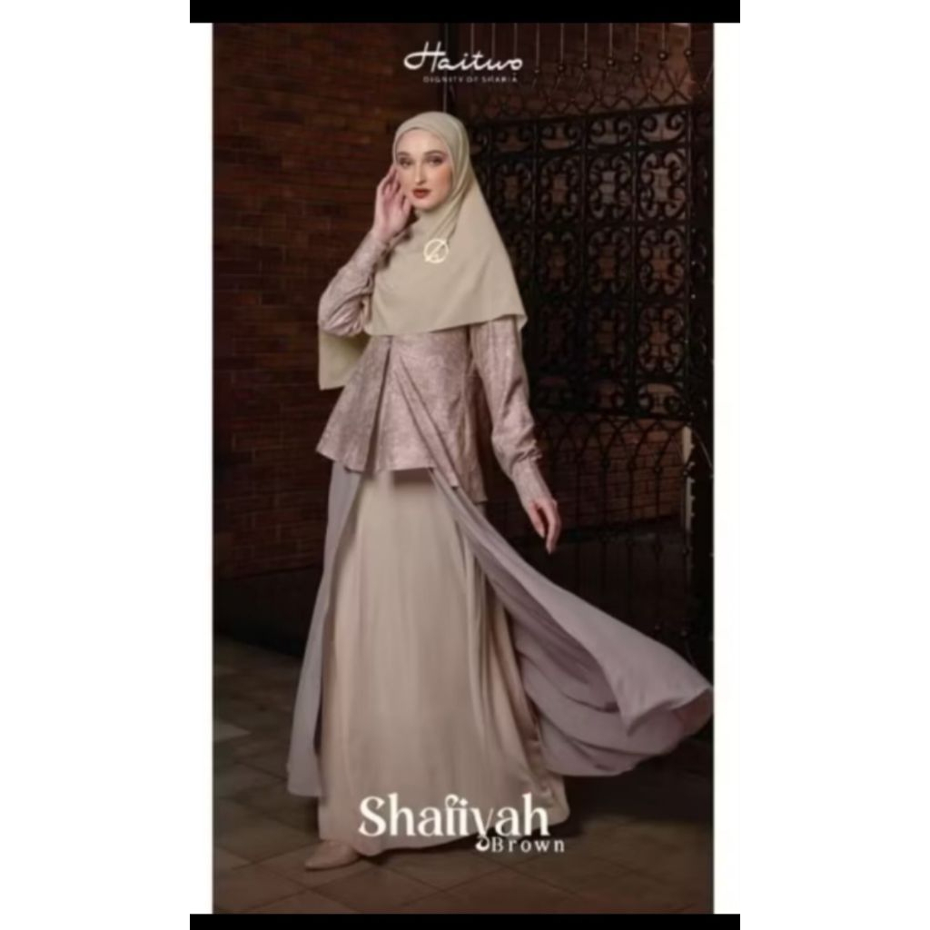 Gamis haitwo Shafiyah dewasa, gamis set outer, women's outfit