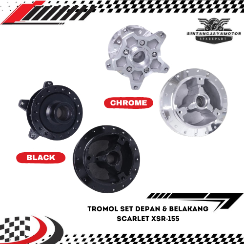 Tromol Hub Set Depan & Belakang XSR-155 "Original Scarlet"