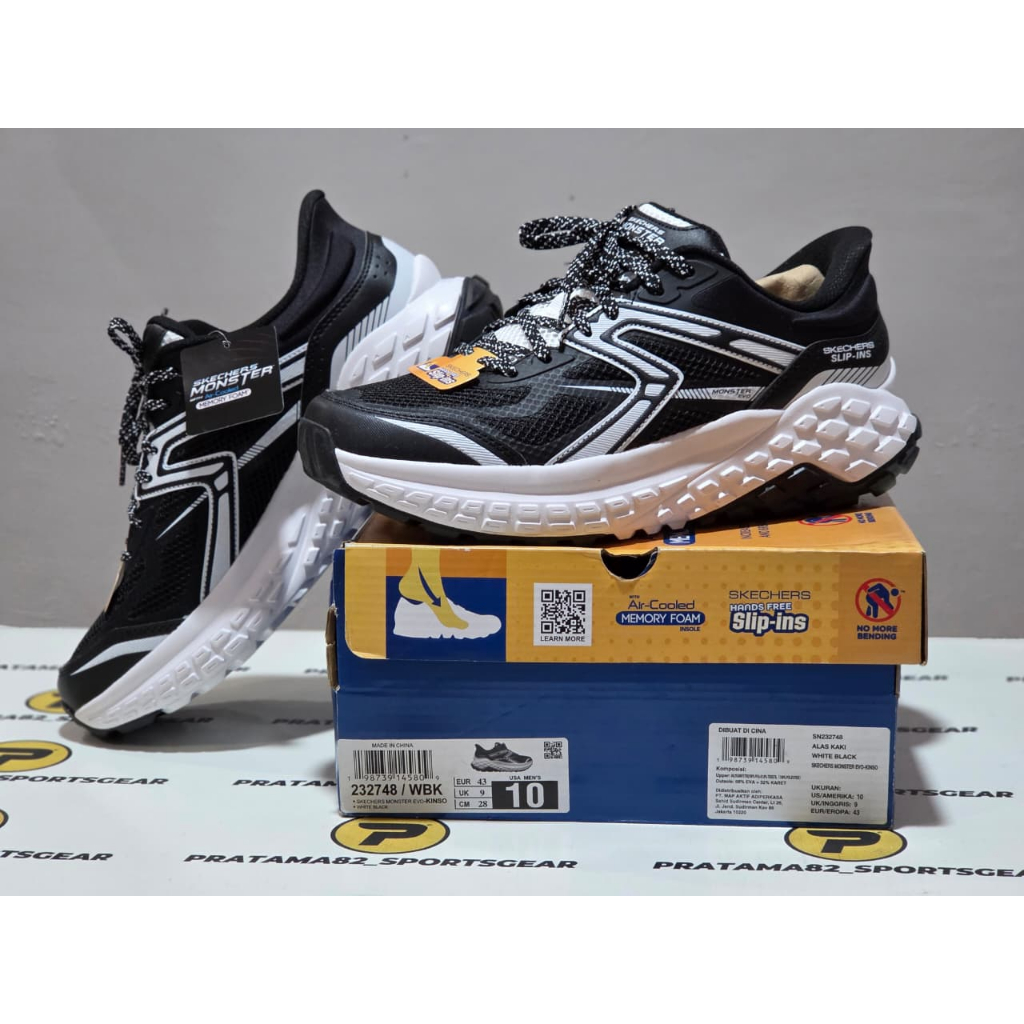 SIZE 41 ( 26 CM ) ORIGINAL ASLI SLIP-INS SKECHERS MONSTER EVO KINSO TRAIL HIKING SEPATU CASUAL PRIA 