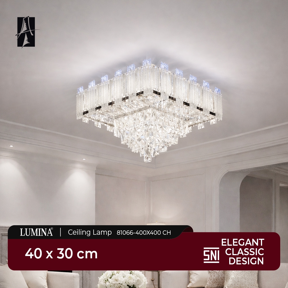 Lumina - Lampu Plafon Kristal Mewah Crystal Ceiling Lamp Modern Elegan Ruang Tamu Hotel Luxury - Typ