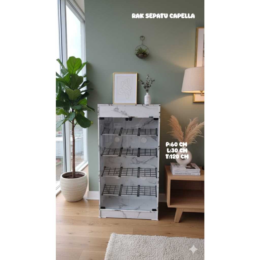 RAK SEPATU CAPELLA RAK SEPATU SENDAL SANDAL RAK MINIMALIS PONTIANAK