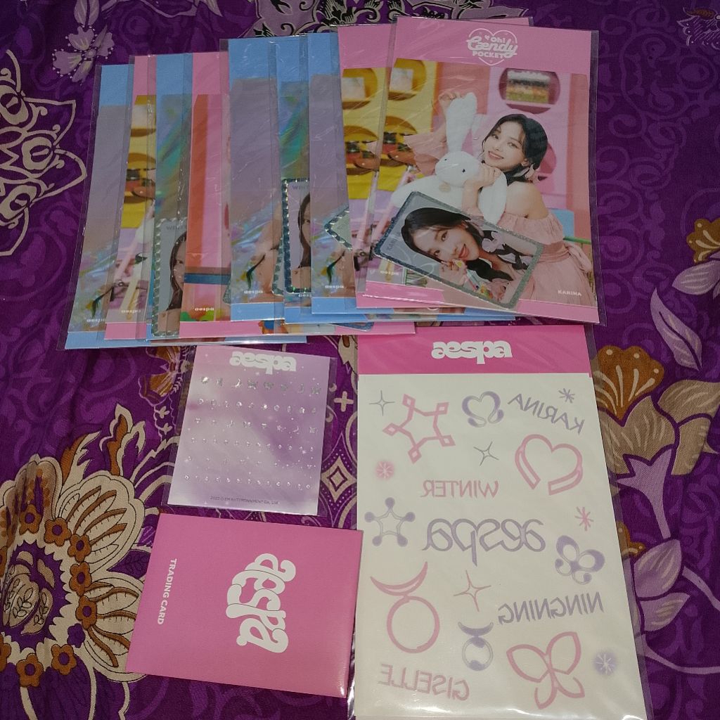 wts md kwangya, karina winter aespa candy official photocard pc