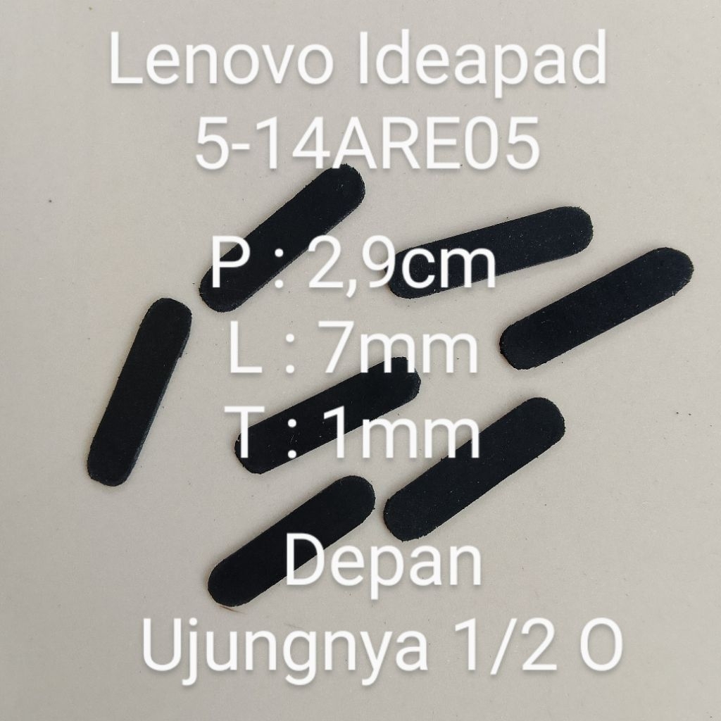 DIY UNIVERSAL Karet Kaki Laptop Lenovo Ideapad 5-14ARE05 | Rubber Feet Anti Slip | Dudukan Bawah | H