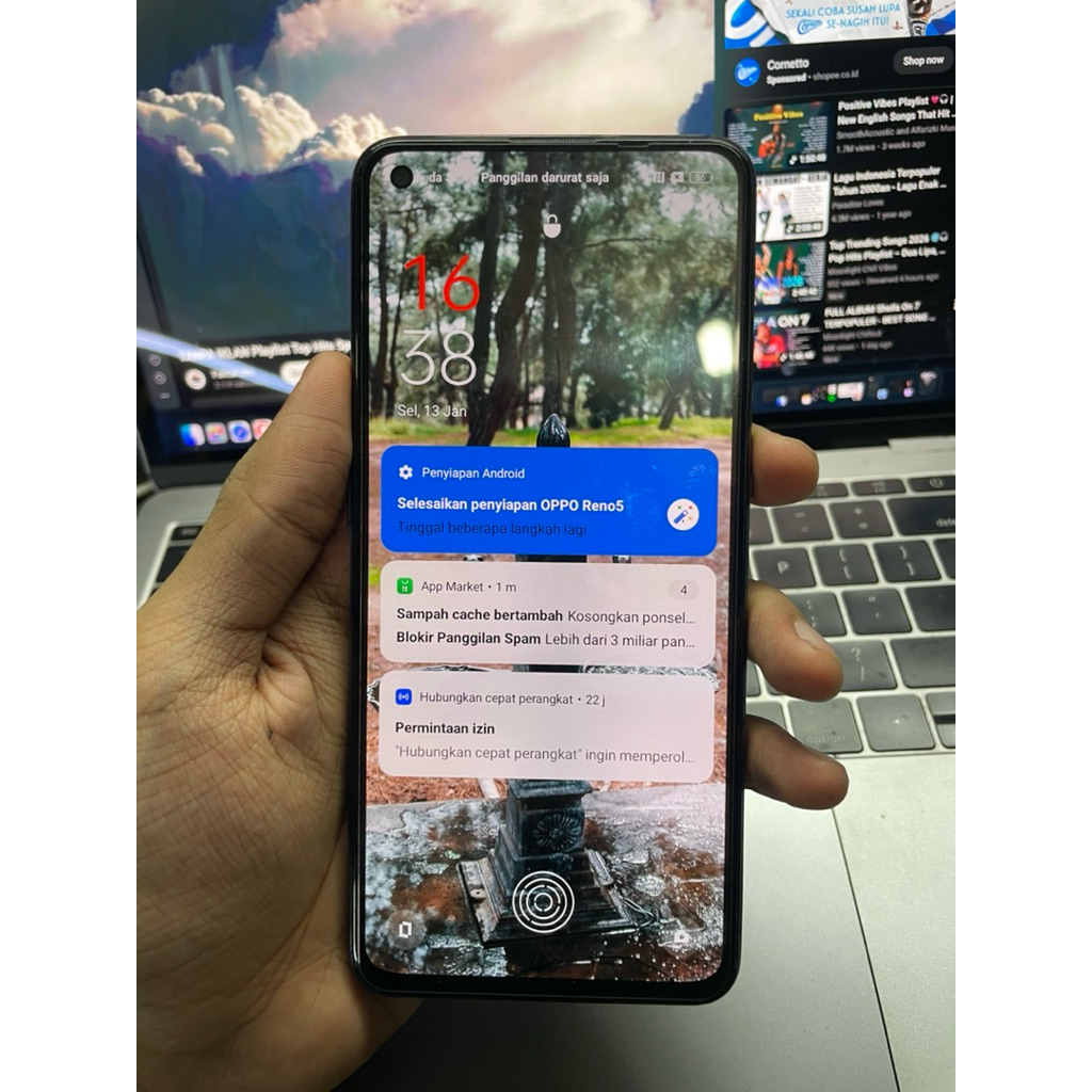 Oppo Reno 5 Original Ram 8 + 8GB Internal 128GB Support NFC