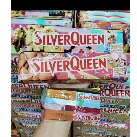 Silverqueen Buy 2 Get 1 Freeee @52 gram (Besar) Exp 2027 Varian Almond  Mede Readyy Boloo