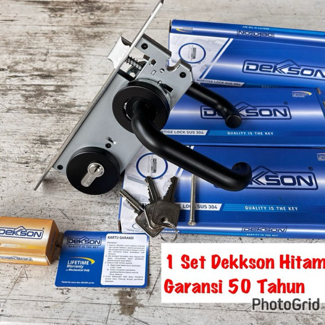 Kunci Pintu Dekkson Black Garansi 50 Tahun handle pintu pisah dekkson garansi 50 tahun dekkson kunci