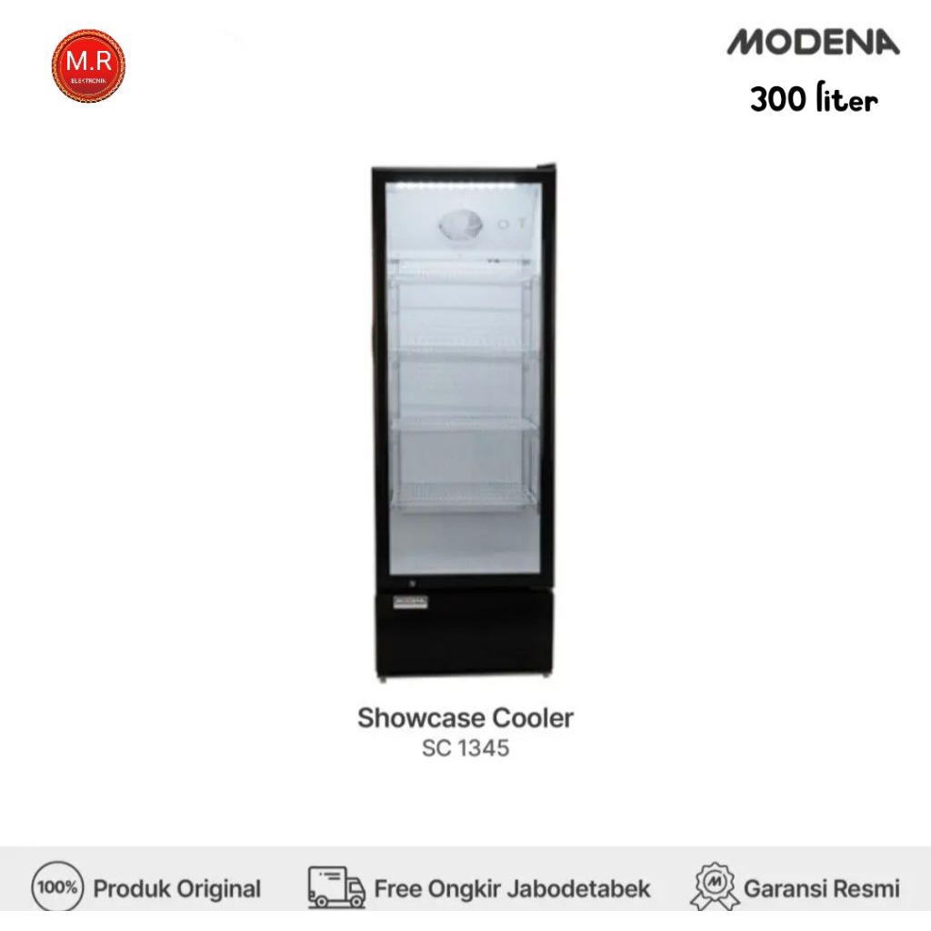 SHOWCASE MODENA 4 RAK 300 LITER SC1345 GARANSI RESMI 5 TAHUN