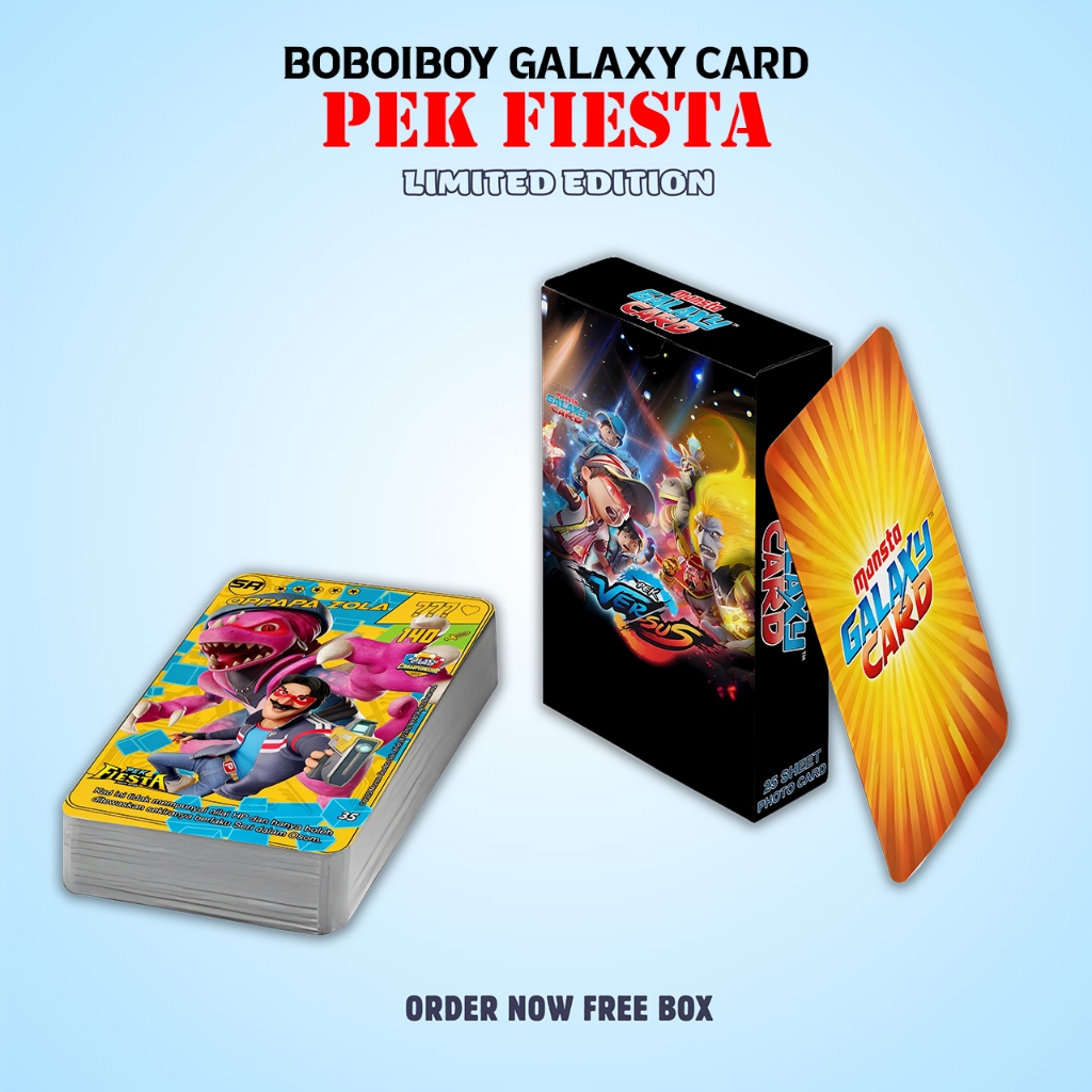 BOBOIBOY GALAXY CARD PEK FIESTA UNOFFICIAL PREMIUM 1 PACK LIMITED EDITION