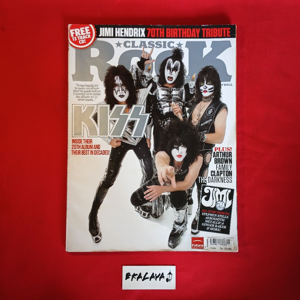 Majalah Musik CLASSIC ROCK (Cover Kiss) — Edisi Juni 2012 (Spesial Artikel Jimi Hendrix, Arthur Brow