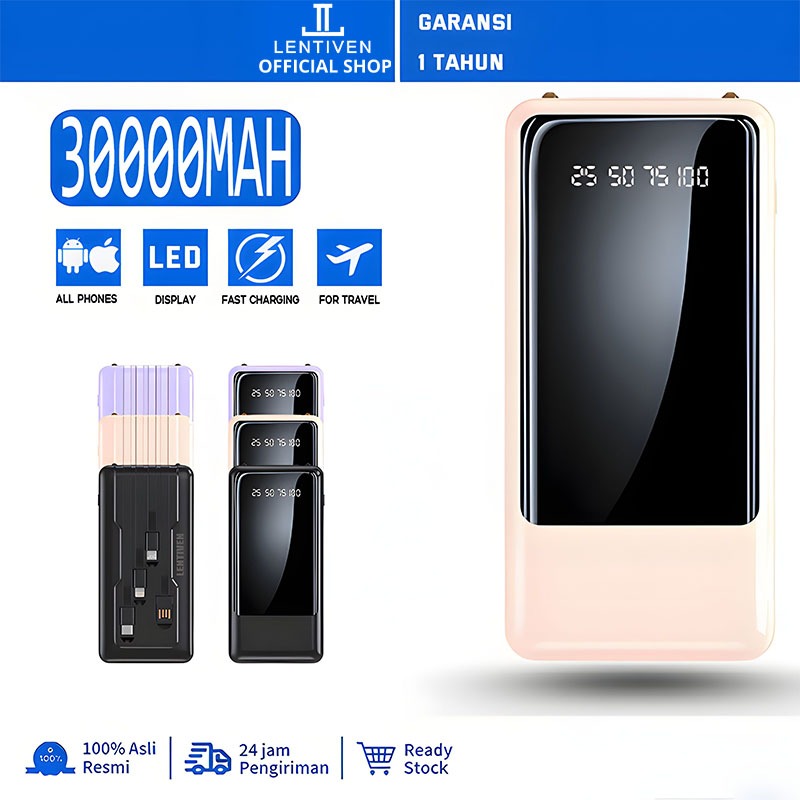 LENTIVEN Powerbank 30000 mAh Mini with Fast Charging BH695