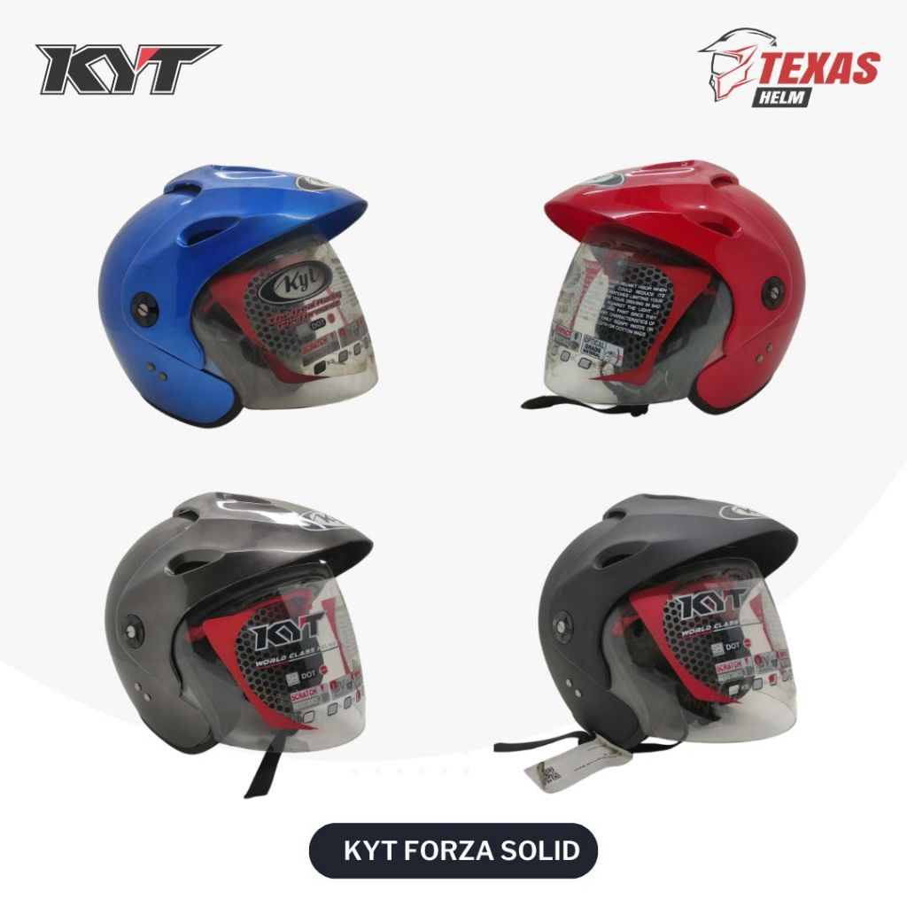 Helm KYT Forza Original 100% Semua Warna - KYT Helmet Klasik Half Face